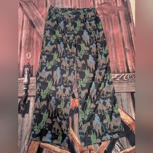 Ladies 2 Fly Co. Wide Leg Trouser Western Desert Print